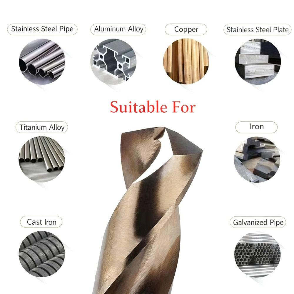 10Pcs High Speed Steel Cobalt Twist Drill 1/1.5/2/2.5/3/3.2/3.5mm HSS-Co Spiral Drill Bit Round Shank M35 Twist Drill Bits