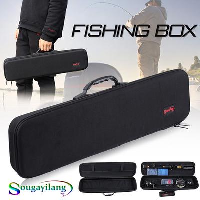 Borsa per canna da pesca Accessori per attrezzatura da pesca in mare all'aperto nera Borsa per canna da pesca per attrezzatura da pesca per basso