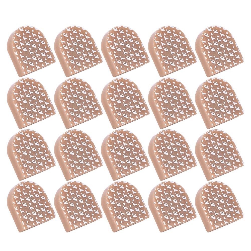 10 Paar Ersatz-Absatzspitzen für High Heels Schuhabsatzdübel Schuhreparaturzubehör614 Beige 21,5 x 23