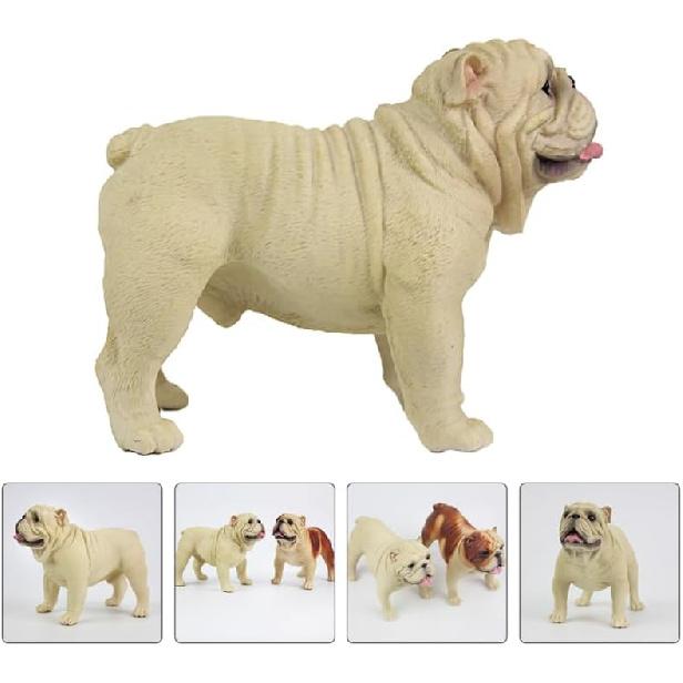 Cabilock Adorable Simulated Dog Figurine High-Grade Plastic Dog Model for Home Decoration and Collectibles Lightweight