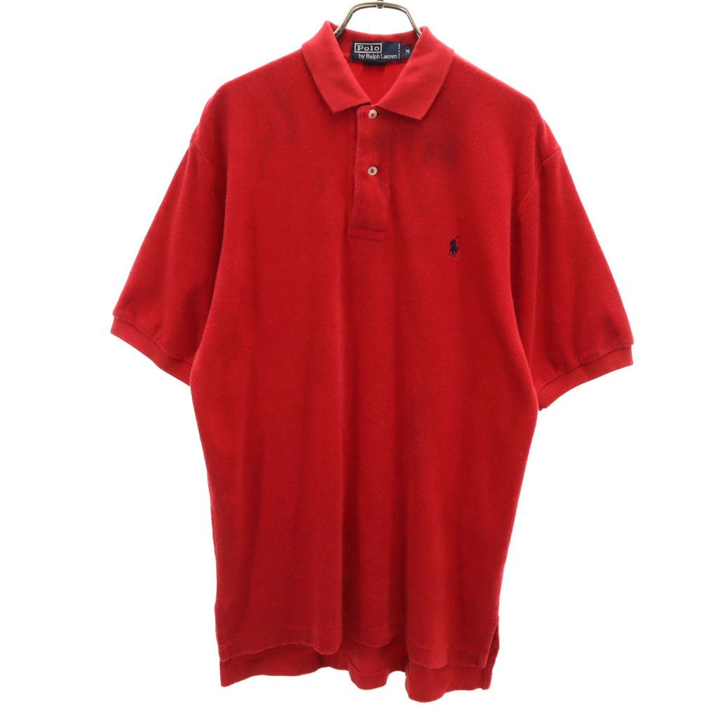 Polo by Ralph Lauren Short Sleeve Polo Shirt M Red Pile Ground Men's Used
