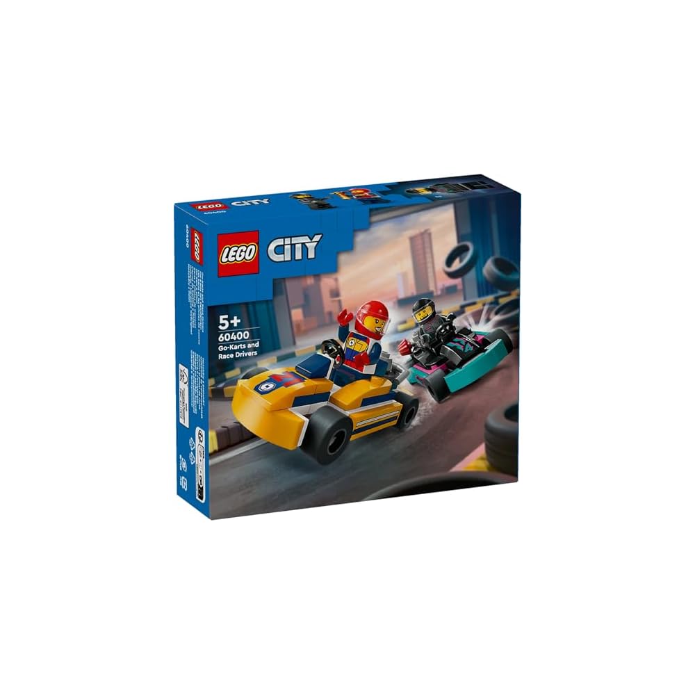 LEGO City Go-Kart and Race Driver Toy Set Educational Building Blocks for Kids Ages 5-8