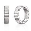 GEIGER Jewelry 925 Silver Volume Line One-Touch Ring Earrings GISVEE154