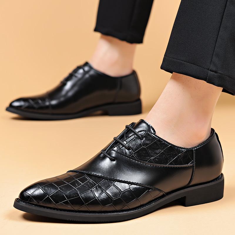 Fashion Business men's leather shoes Classic British gentleman style Fashion Party Daily office Outdoor Wedding Groom Brown Shoes 38-48