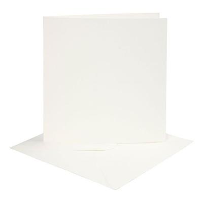 Cards and Envelopes - Creativ - Off-white - 4 Pieces - Sturdy Cardboard - Re-moistenable Envelope