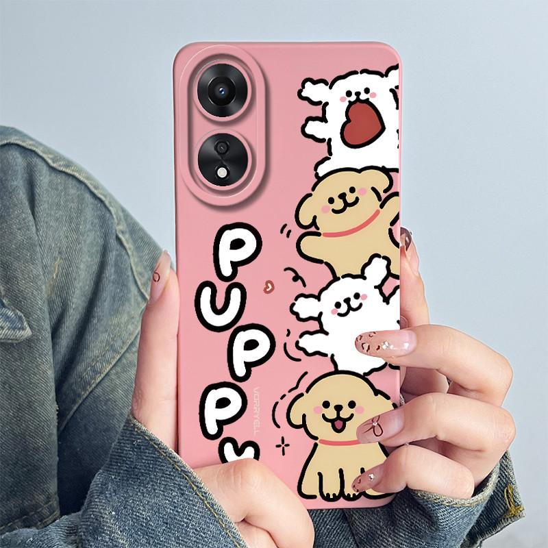 For OPPO A78 4G Phone Case CPH2565 Cover Soft Silicone Cute Panda Flower Boys Girls Painted Shell Funda Protective Casing Coque