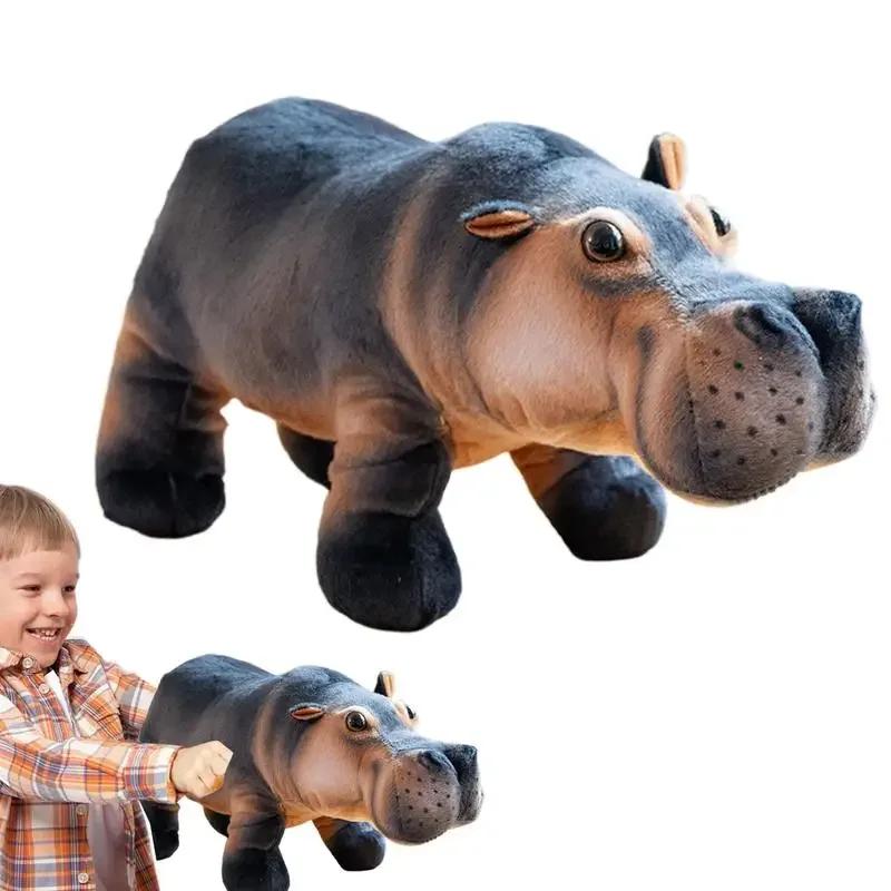 Hippo Plush Soft Hippo Stuffed Animal Pillow Pygmy Hippo Plush Doll Plushies Stuffed Animal Pillow For Kids Boys Girls Room Home