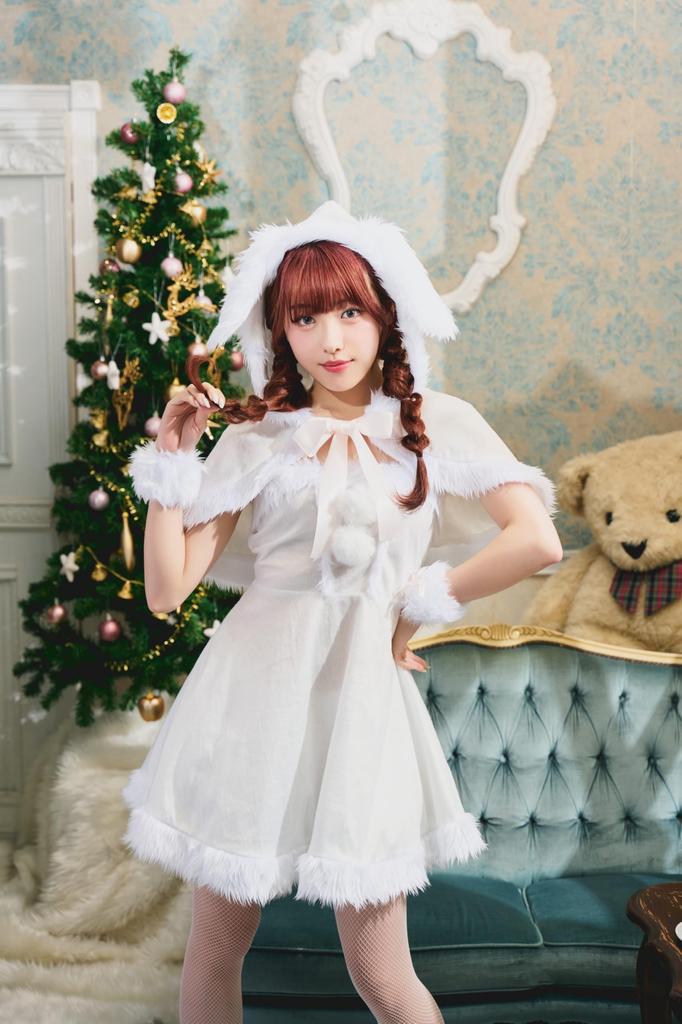 Clearstone Mimi Noel Cosplay Christmas Bunny Cape Santa White Women's
