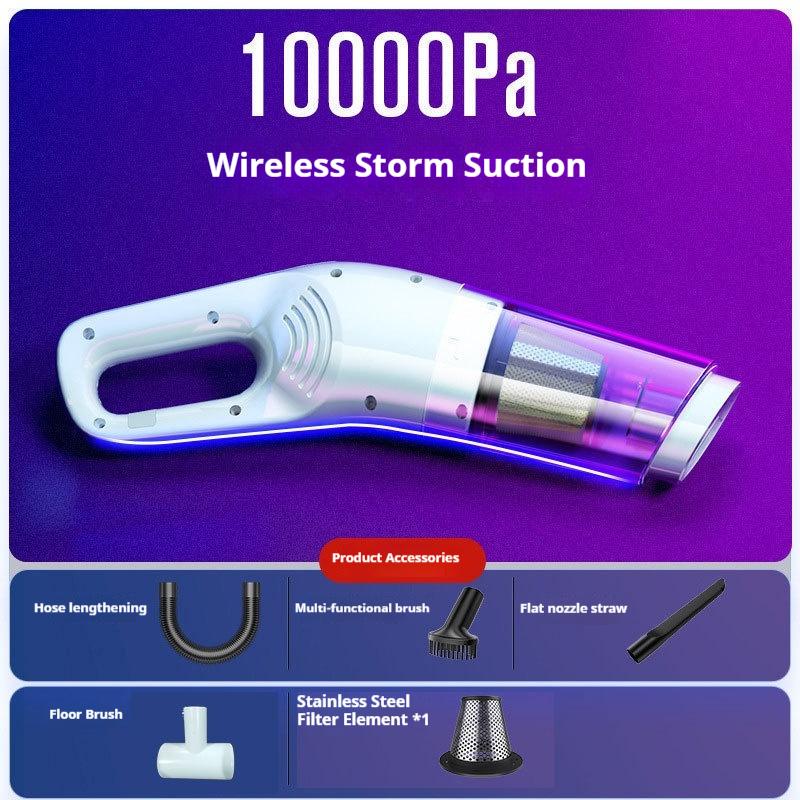 Handheld Car Vacuum Cleaner Wireless Powerful Suction Water Absorbing Long Battery Life Car And Household Dual Use For Auto Interiors