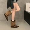 Inner height increase~ Skinny boots Short boots Women's boots Maillard pant boots Martin boots Autumn and winter single boots