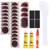 Bicycle Tire Repair Kit with Cold Patch, Glue, and Lever Tools