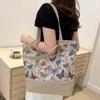 Large Size Tote Bag Fashion Folding Women Handbag Sea Tote Shoulder Bags Ladies Casual Flower Printing Shopping Bags Summer New