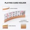 Qodiacl 2 Pack Wooden Playing Card Holders for Kids Adults Seniors, 33 X 3.5cm Desktop Card Stands