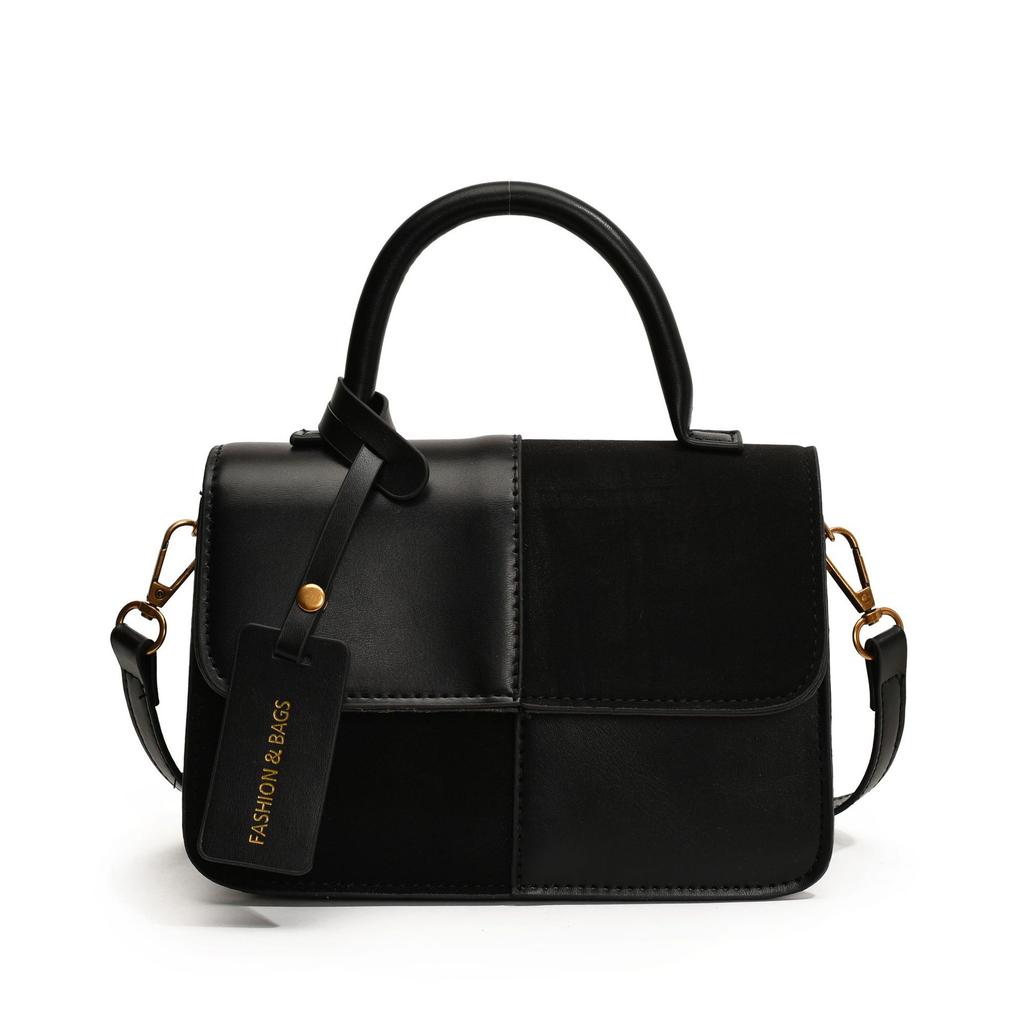 Premium Splicing Hand-Held Compact Square Bag Women'S Simple And Versatile Shoulder Bag Fashionable And Stylish Crossbody Bag X