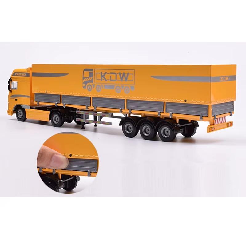 Modello di Auto Camion Container Diecast Scala 1/50 Metallo Lega Ingegneria Camion di Trasporto Pianale Veicolo Semirimorchio Modello di Auto Regali per Bambini