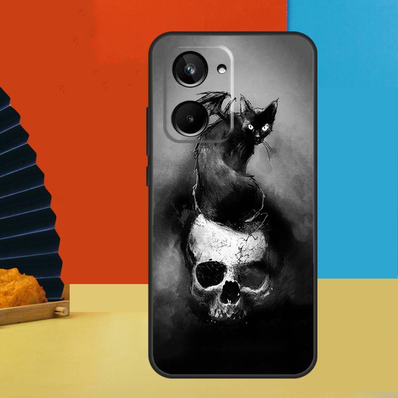 

Black Cat Skull Goth Witch For Realme 15 10 11 12 13 14 Pro Plus C67 C65 C63 C61 C35 C55 C53 C51 C71 C75 GT7 Pro Case Realme 10 Pro Plus