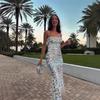 Elegant Sequin High-Waisted Party Gown - Sleeveless Strappy Long Dress