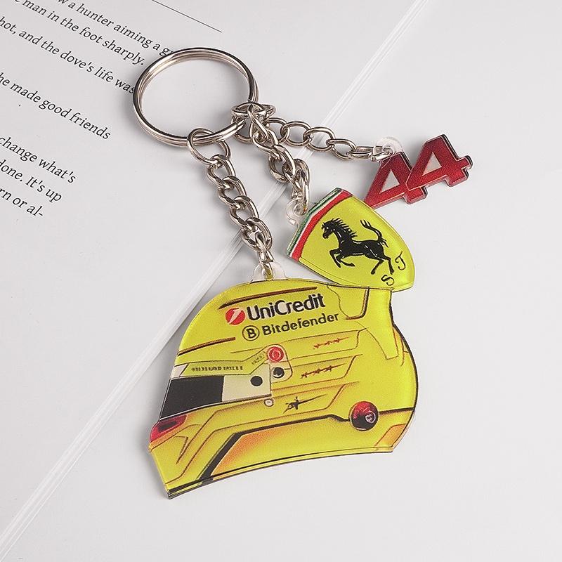 Portachiavi Ciondolo Casco da Corsa in Acrilico per Chiave Auto Regalo per Ferrari SF90 Stradale SF90 Spider 296 GTB 296 GTS Accessori Auto