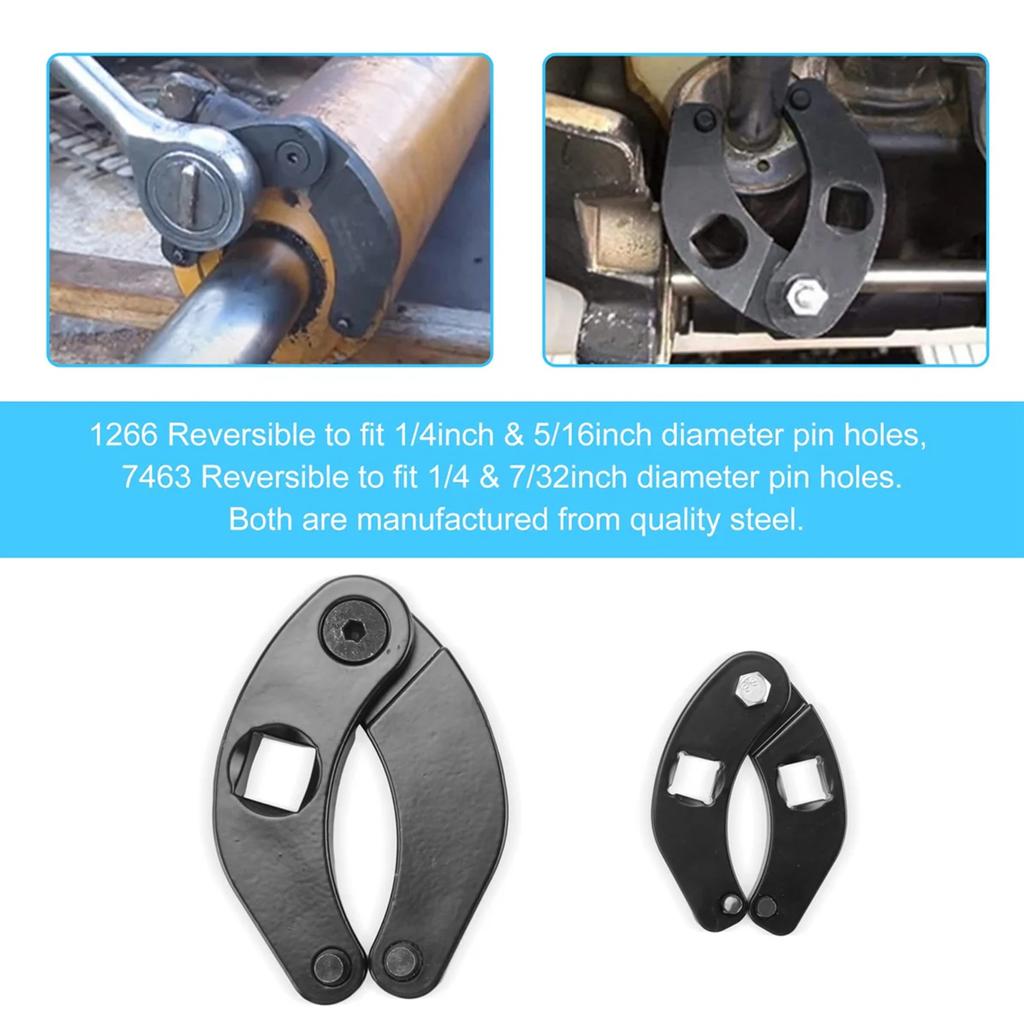 2pcs Adjustable Gland Nut Spanner Wrench Tool for Hydraulic Cylinders on Most Farm and Construction Equipment 1266 7463