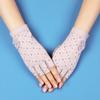 Sunscreen gloves with exposed fingers Thin women's summer driving, cycling, non-slip, anti-ultraviolet, tea picking, manicure, half-finger gloves