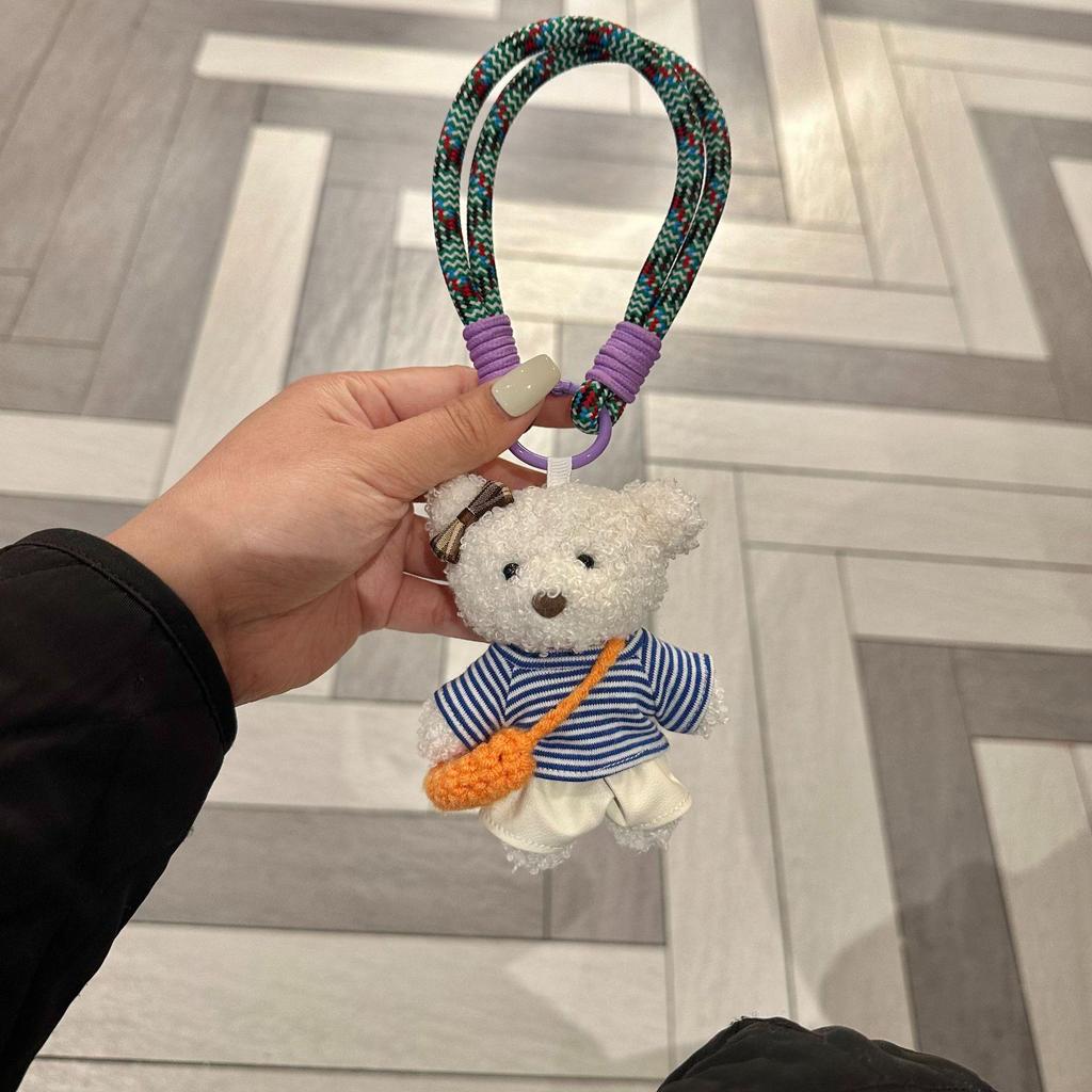 Breloc și curea de telefon colorate cu ursuleț de pluș Dongdaemun