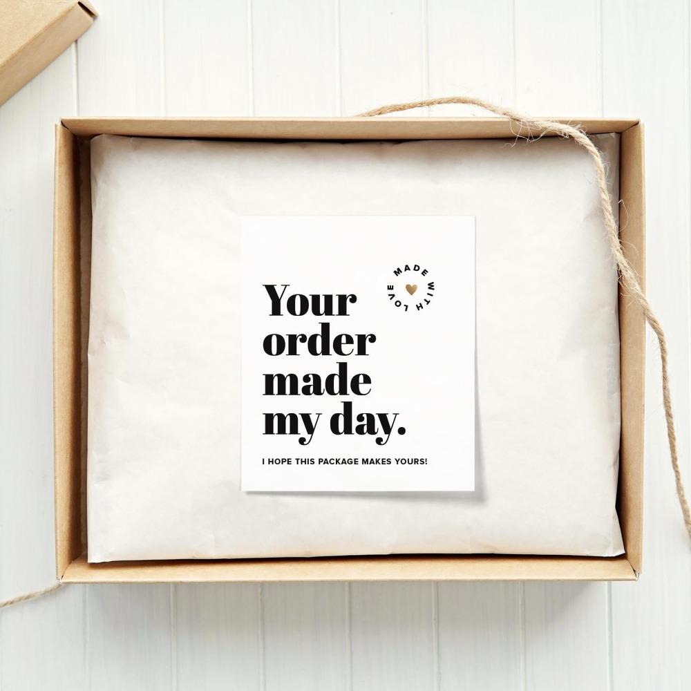 DIY Small Business Thank You Notes White Business Package Decoration My Small Business Cards  Party