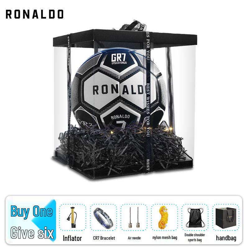 

CR7 Champions League Commemorative Leather Football, Wear-Resistant, Size 5 (Children s & Adult) for Competition & School Entrance Exam. Size 5 (Standard 11-a-side)