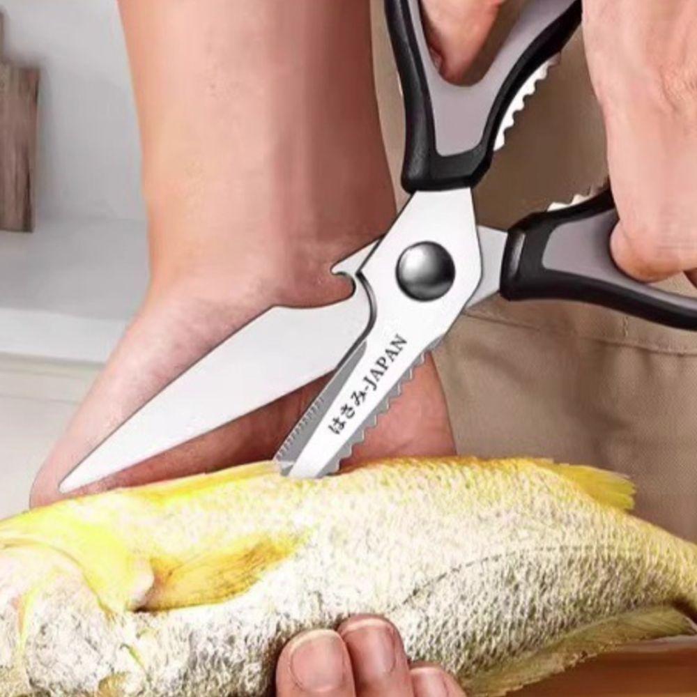 Ergonomic Handle Barbecue Shears Heavy-duty Kitchen Scissor Durable Bottle Opener  Fish