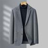 Men's Solid Color Wool Wool Suit Jacket for Winter New Middle-aged Men's Business Casual Thickened Suit Top