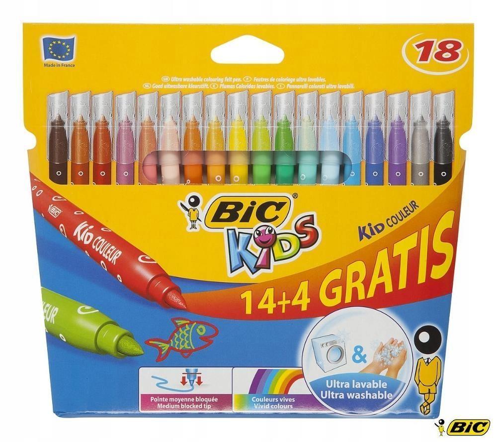 FLAMASTRY BIC 18KOL 14+4 KID FARBE 2734