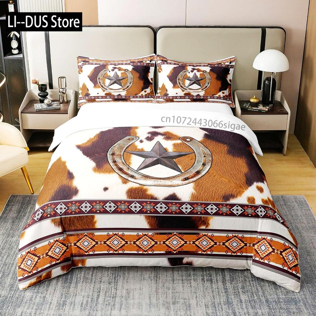 Aztec Duvet Cover Set, Geometrical Indigenous Art, Decorative 3 Piece Bedding Set with 2 Pillow Shams, Twin Full Queen King Size