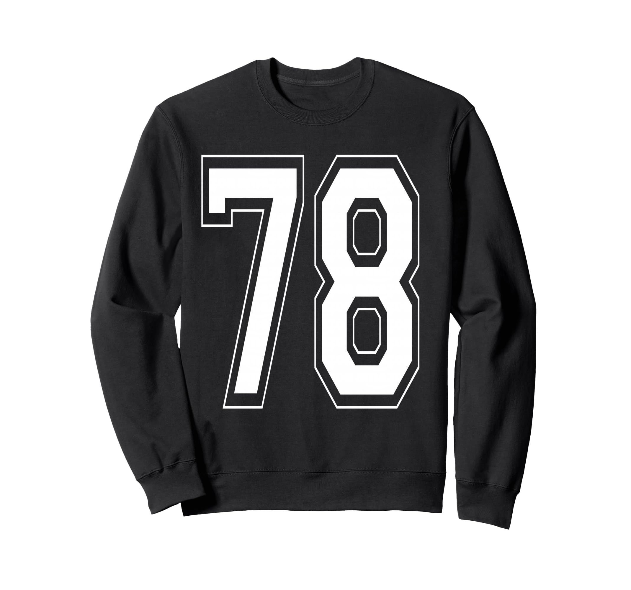 Свитшот с номером 78 в стиле Varsity, яркий, спортивный, для дня рождения