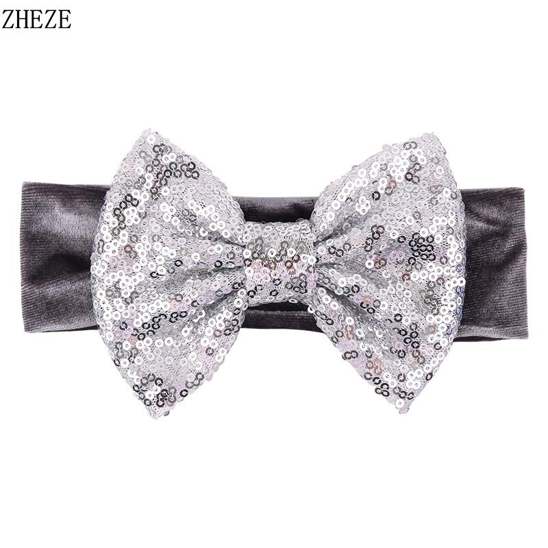 Baby Soft 5" Hair Bow Headband Kids Girls Velvet Headwrap Turband Toddler Photo Pro DIY Hair Accessories