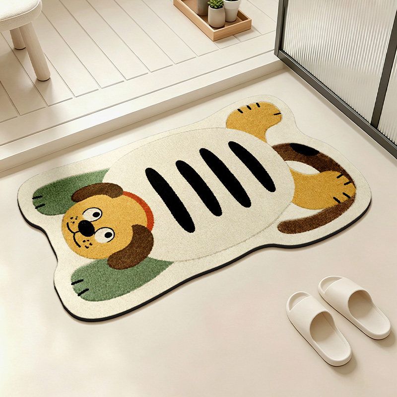 Blue Hippo Shaped Rug Animal Carpet For Living Room Bedroom Bathroom Non Slip Floor Mat Kids Room Nursery Home Decor Gift