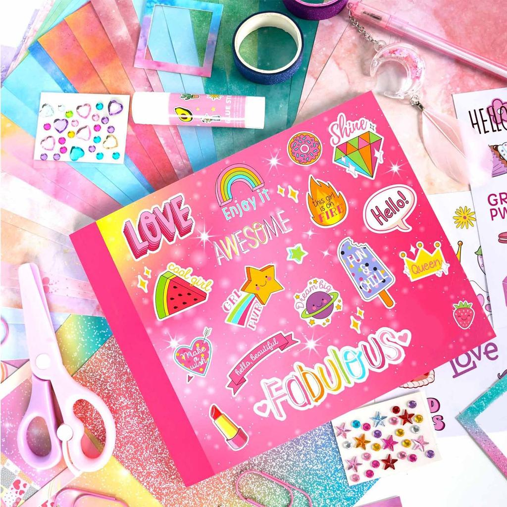 Girls DIY Journal Set - DIY Journal Set For Teen Girls, Stationery Set, Scrapbook And Journal Supplies Set, Journal Art Craft Set1ML
