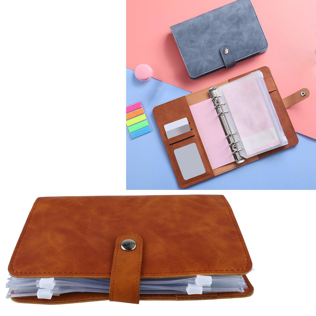 Budget Meerdere Vakken Roestvrij Staal PU Leer Cover Portfolio voor School Zaken