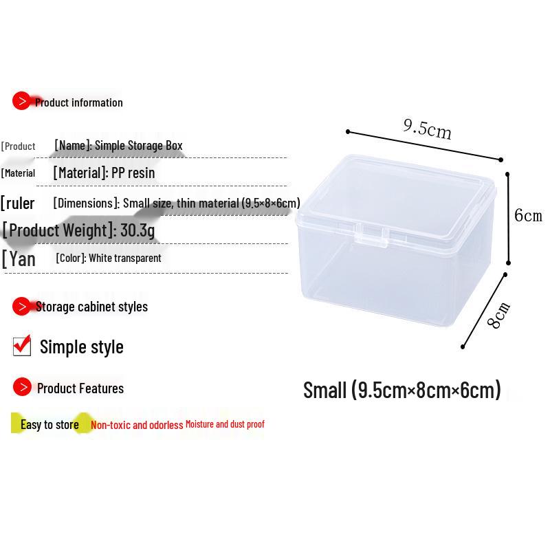 

Compact Clear Plastic Storage Box for Nail Art, Fishing Gear, or Electronics Accessories