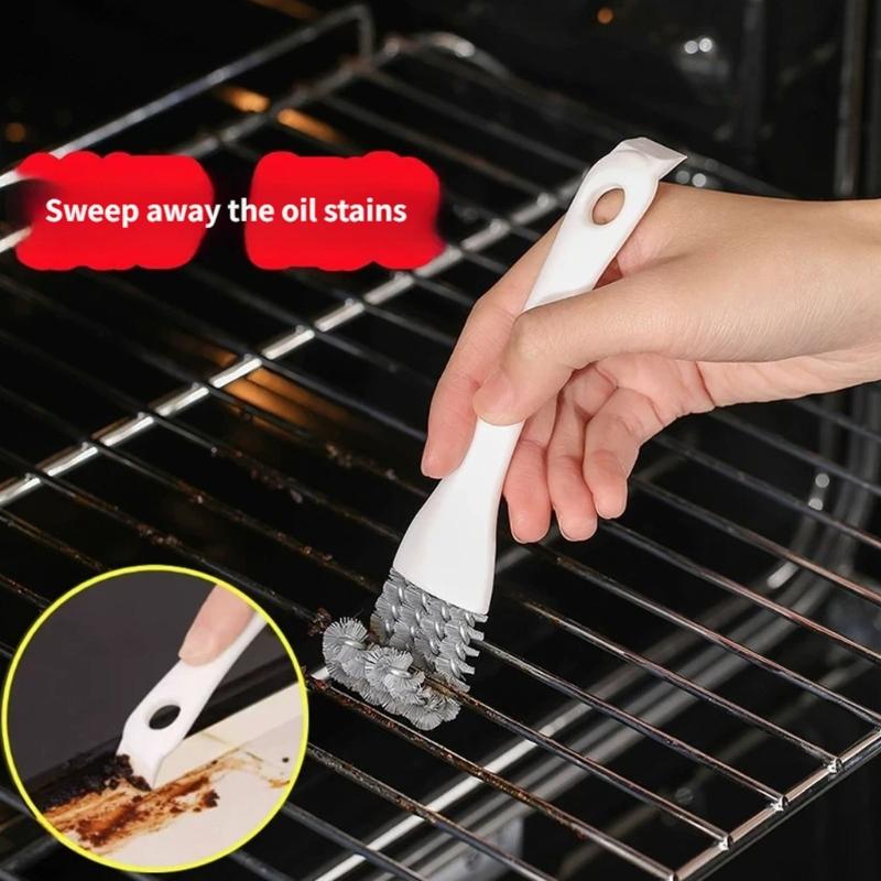 Heavy Duty Grill Cleaning Brush With Ergonomic Handle And Scraper For Barbecue Grill And Kitchen