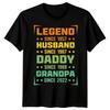 Personalised Mens Legend Husband Daddy Grandpa Funny Fathers Day T-Shirt Tee1#FD