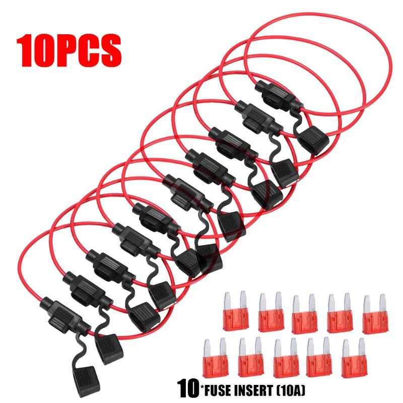 Auto Mini Blade Adapter Sicherungshalter Stecksicherungssockel Spritzwassergeschützt für 12V 30A Drahtabschaltschaltersockel Feuchtigkeitsgeschützt Spritzwassergeschützt