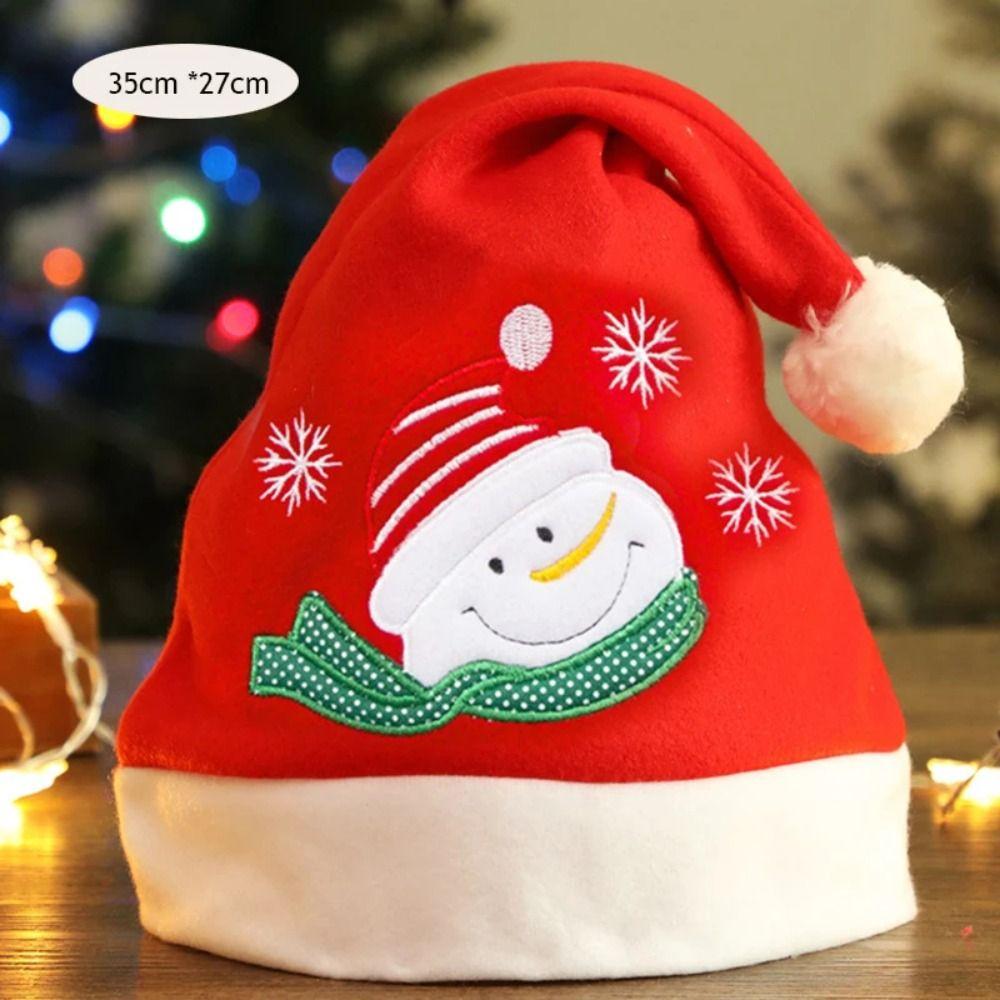 Snowman DIY Christmas Hat Toy Elk Santa Snowman Hat Creative Kids Xmas Arts Hats  Toddlers