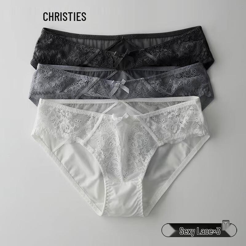 

Christies Women s Lace Low-Rise Seamless Briefs - 3 Pack L (50-55kg)