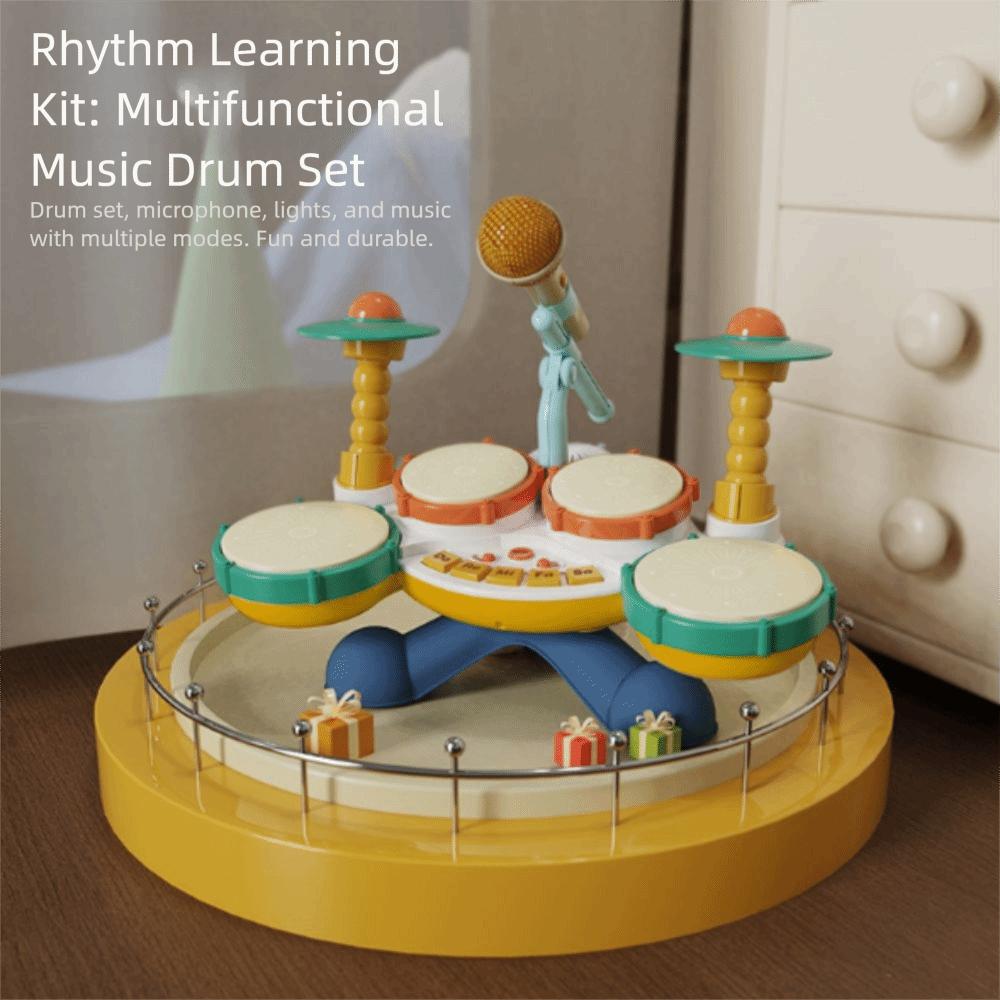 Multifunctional Drum Set Kids Drum Set Montessori Learning Musical Toys Drum Set Toys  Toddlers 1-3