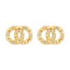 Trendy Double C Stud Earrings: Chic & Luxurious Fashion Jewelry