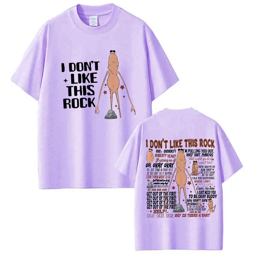 Ich mag diesen Stein nicht Marcus Der Wurm Lustiges Meme T-Shirt Unisex Damenmode Hip Hop T-Shirts Baumwolle Lässige T-Shirts Streetwear