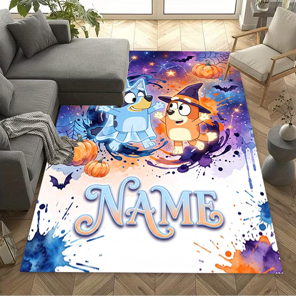 Halloween Friends Costume Customized Name Floor Rug Office Rug Perfect for Decorate Room Study Room Kitchen Game Room Anti-slip Rug Decorate Offices
