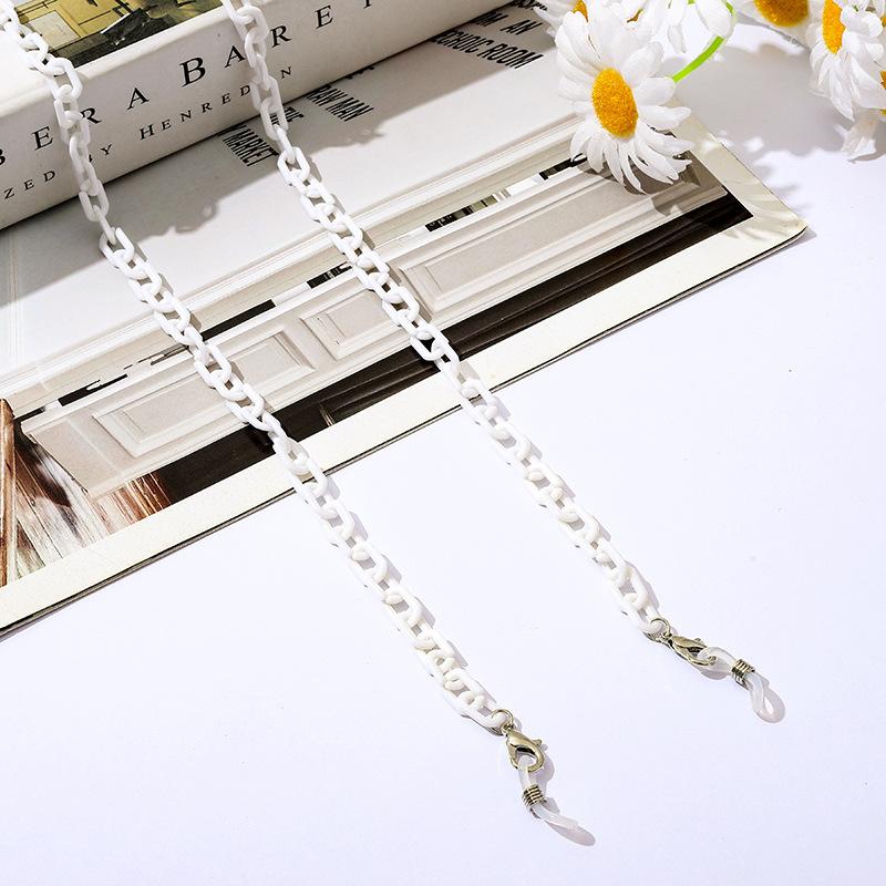 Bohemia Amber Acrylic Glasses Chain Women Leopard Resin Largand Chain For Glasses Sunglasses Hold Straps Cords Accessories