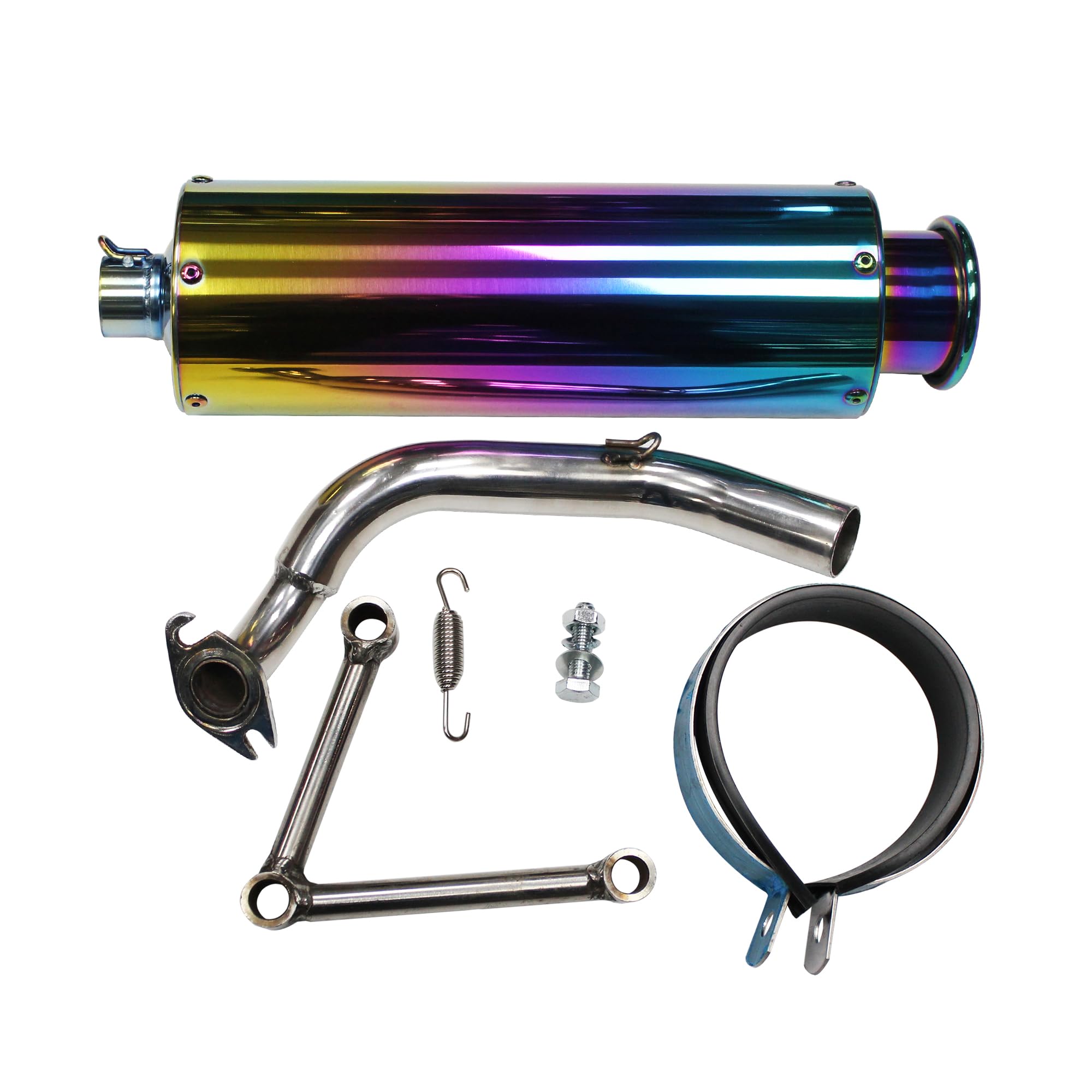 

leihuo Exhaust System for Aprio with Stainless Steel Dazzle for Suzuki (3KJ, 3YK, 3YJ, 4JP, 4LV) Silencer, Baked-in Color, Jog, Z/ZR