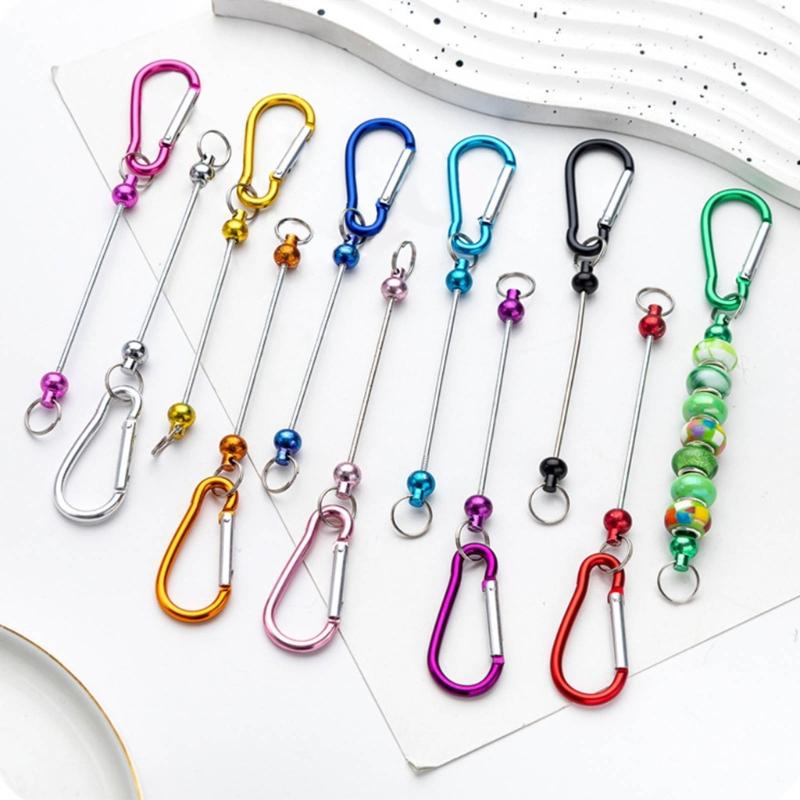 Beadable Keychains Bars Blank Beadable Keychains Bars Metal Keychains Multifunctional Key Fob Blank for Jewelry Making