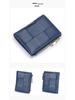 Women's Short Lambskin Woven Wallet: Foldable Card Holder & Zipper Coin Purse (2025)